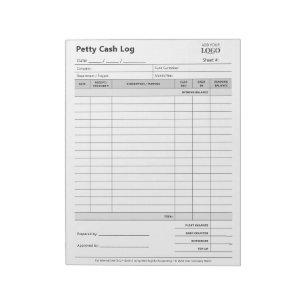Business Petty Cash Log Small Business Ledger Notepad