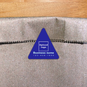 Business Phone Number on Blue Triangle Sticker