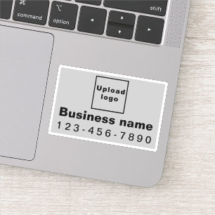 Business Phone Number on Grey Rectangle Vinyl