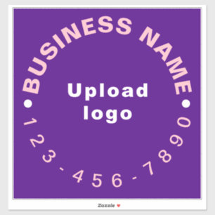 Business Phone Number on Purple Large Square Vinyl