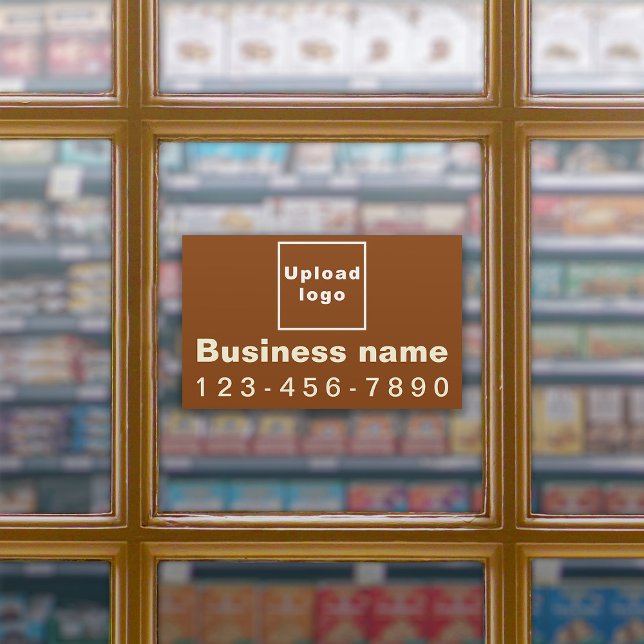 Business Phone On Brown Rectangle Large Vinyl (Creator Uploaded)