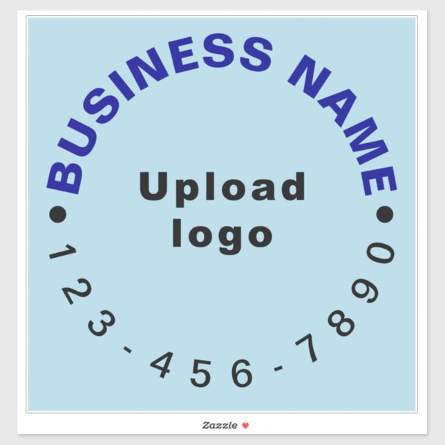 Business Phone on Light Blue Large Square Vinyl (Sheet)