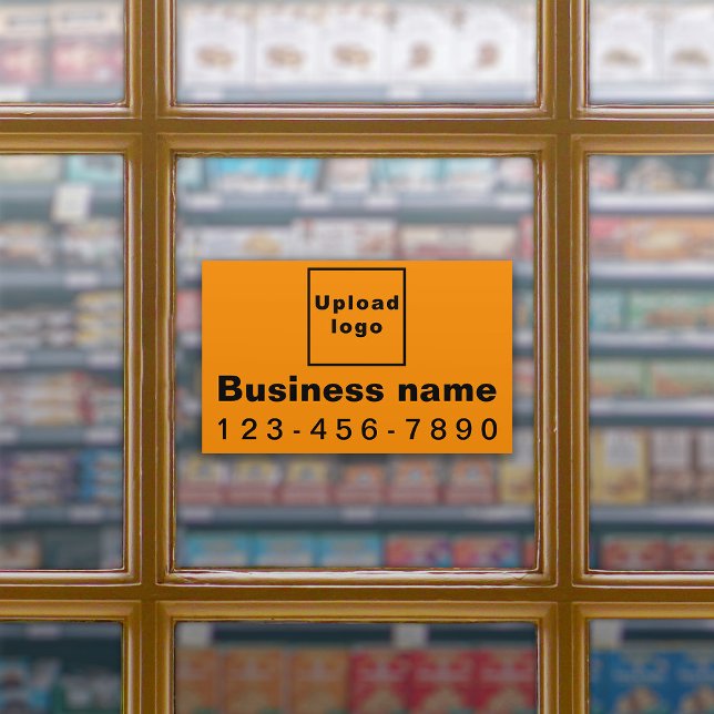 Business Phone On Orange Rectangle Large Vinyl (Creator Uploaded)