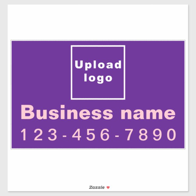 Business Phone on Purple Large Rectangle Vinyl (Sheet)