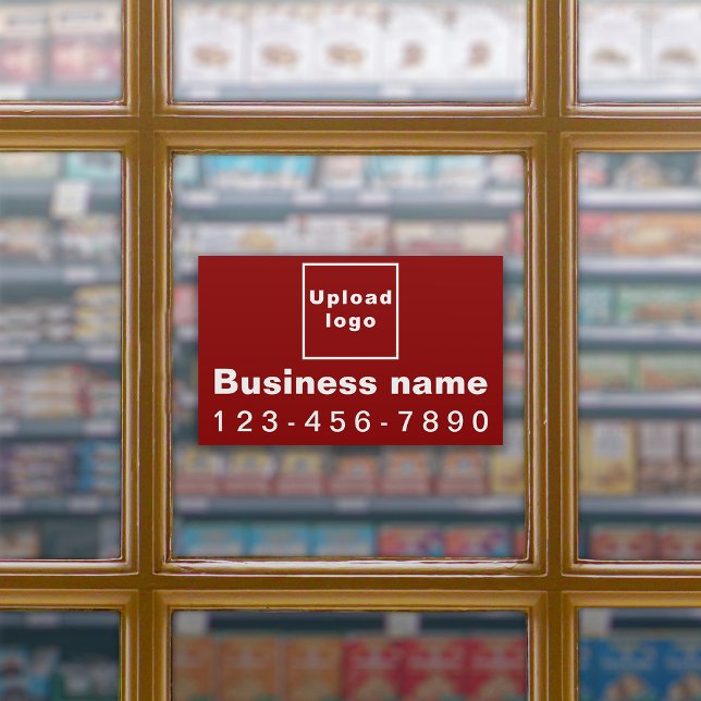 Business Phone On Red Rectangle Large Vinyl (Creator Uploaded)