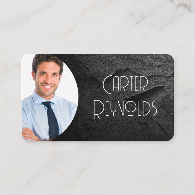 Business Photo Card Black Rock (Front)