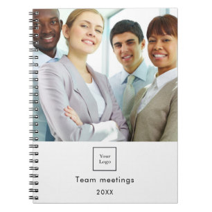 Business photo logo white team notebook