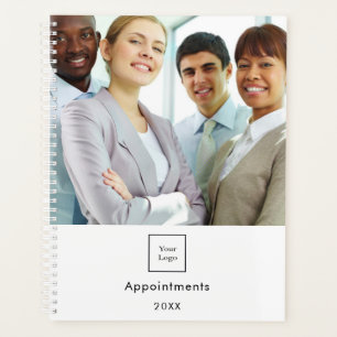Business photo logo white team QR code 2025 Planner