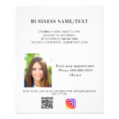 Business photo qr code instagram beauty makeup flyer (Front)