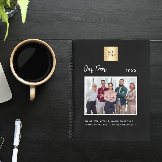 Business photo team members name black 2026 planner (Creator Uploaded)