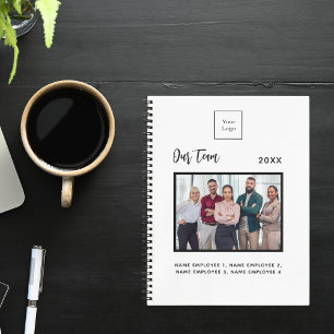 Business photo team members name white 2027 planner