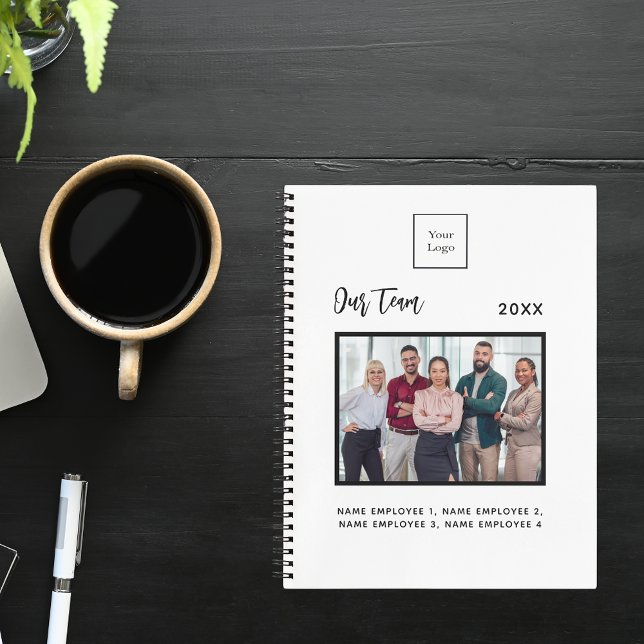 Business photo team members name white  notebook (Creator Uploaded)