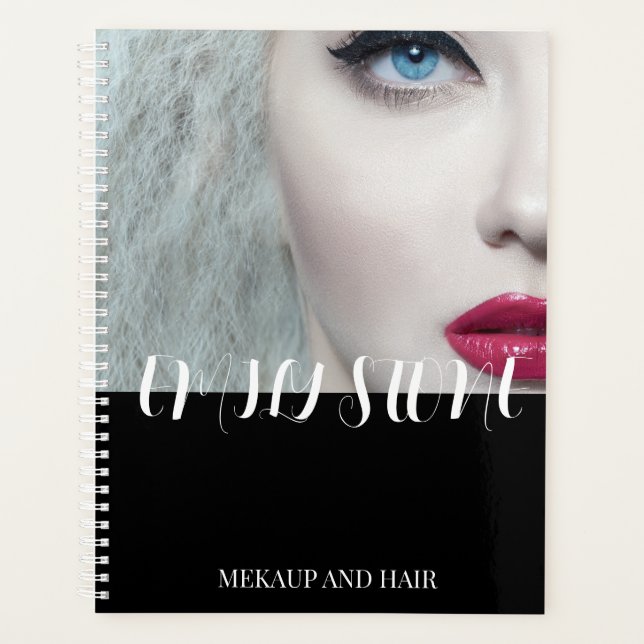 Business photo with QR code black white planners (Front)