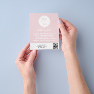 Business Pink Logo QR Code Template Flyer
