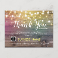 Business postcard for promotion thank you