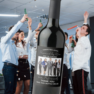 Business Powered on Wine and Your Referrals  Label