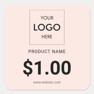 Business Price Tag Logo Blush Pink