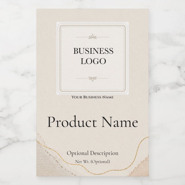 Business Product Label with Custom Logo Template (Single Label)