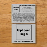Business Products or Services on Grey Flyer<br><div class="desc">Are you looking for landscape format flyer to advertise your business and products or services? Please see this grey flyer. You might like it. Font colour is black. Customise it by uploading your business logo, typing your business name, address, phone number, e-mail, website or social media page and description of...</div>