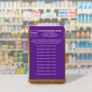 Business Products or Services on Purple Stationery