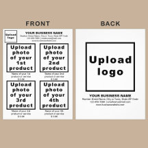 Business Products or Services on White Flyer