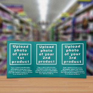 Business Products Teal Trifold Card