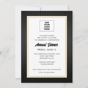 Business Professional Annual Dinner Add Logo Invitation