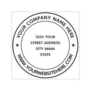 Business Professional Company Address Personalised Self-inking Stamp