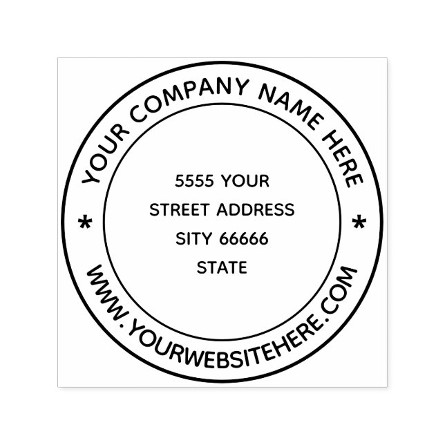 Business Professional Company Address Personalised Self-inking Stamp (Design)