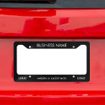 Business Professional Company Custom Logo & Text L Licence Plate Frame<br><div class="desc">Promote your business with this cool license plate frame,  featuring custom logo & text. Easily add your own info by clicking on the "personalize" option.</div>