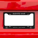 Business Professional Company Custom Logo Text  Licence Plate Frame<br><div class="desc">Promote your business with this cool license plate frame,  featuring custom logo & text. Easily add your own info by clicking on the "personalise" option.</div>