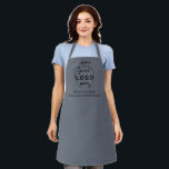 Business Professional Logo  Minimalist  grey Apron<br><div class="desc">Stylish minimalist and professional design with a modern solid colour style in grey. The versatile template can easily be updated with name, company logo and slogan or info. If you need any assistance please feel free to contact me using the message button on the product page. I am happy to...</div>