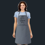 Business Professional Logo  Minimalist  grey Apron<br><div class="desc">Stylish minimalist and professional design with a modern solid colour style in grey. The versatile template can easily be updated with name, company logo and slogan or info. If you need any assistance please feel free to contact me using the message button on the product page. I am happy to...</div>