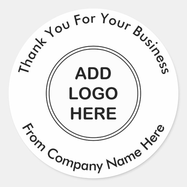 Business Professional Logo Thank you Stickers (Front)