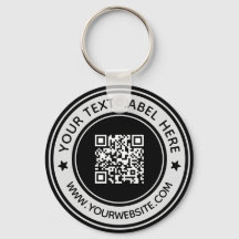 Business Professional Scan Me QR Code Modern Black