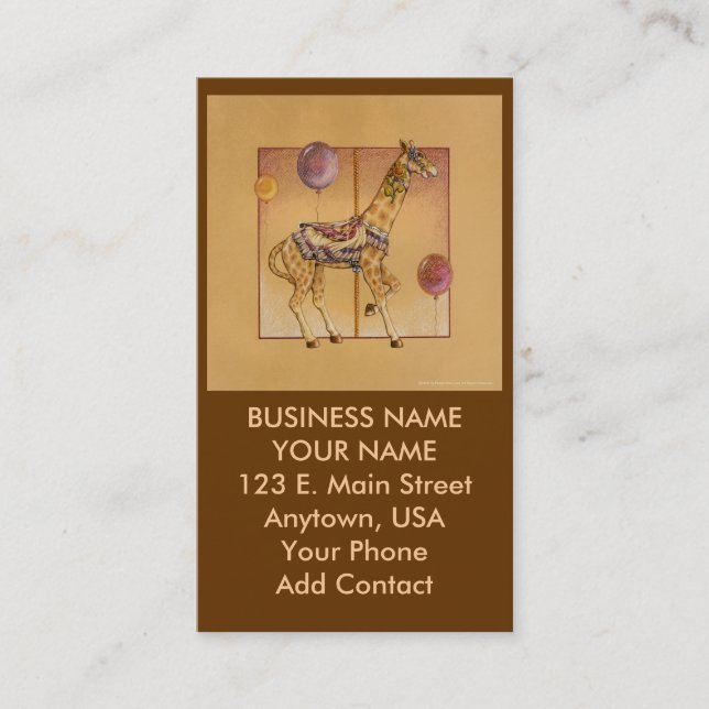 Business - Profile Card - Carousel Giraffe (Front)