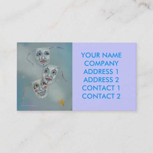 Business - Profile Card - Comedy Tragedy Masks (Front)