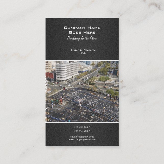 Business profile property construction development card (Front)