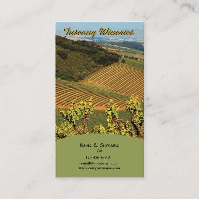 Business profile Winery vineyard grape Business Card (Front)