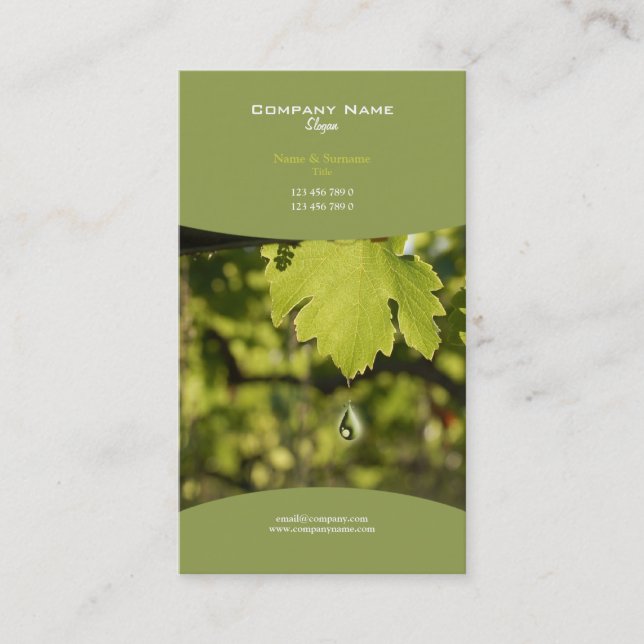 Business profile winery vineyard grape wine business card (Front)