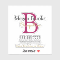 Business Promo, Name, Monogram & Title on Black