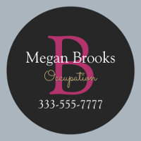 Business Promo, Name, Monogram & Title on Black