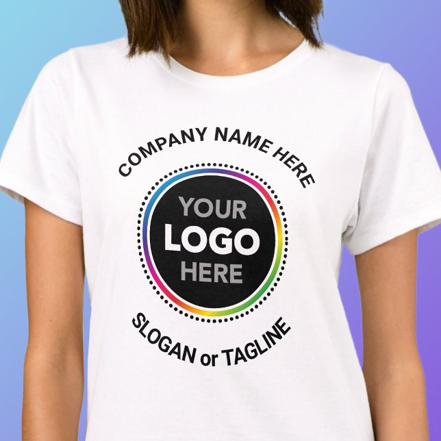Business Promo T-Shirt - Circular Logo & Message (Creator Uploaded)