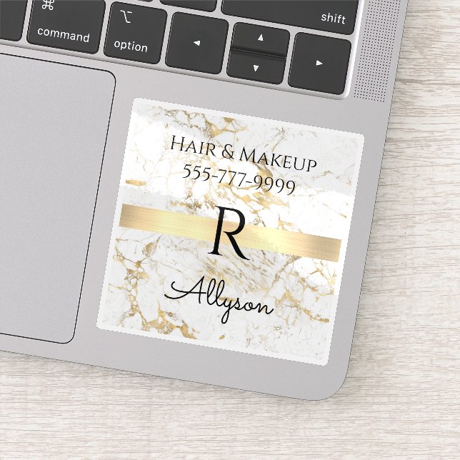 Business Promo, White/Gold Marble, Service, Info (Detail)