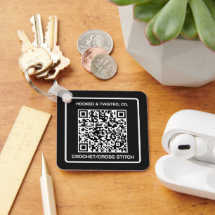 Business Promotion QR Code Key Ring