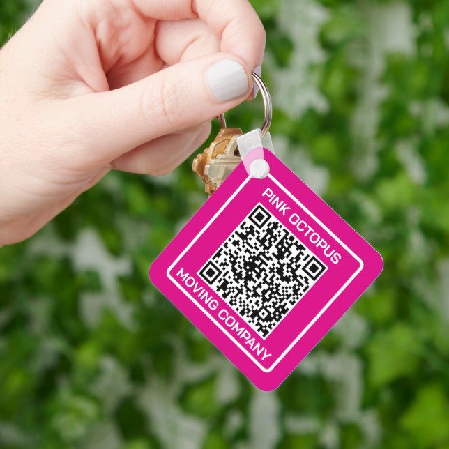 Business Promotion QR Code Key Ring (Hand)