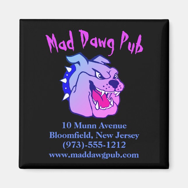 Business Promotion Square Magnet (Front)