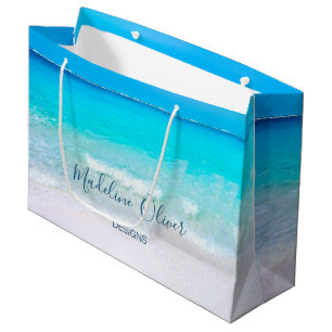 Business Promotional Beach Blue Large Gift Bag