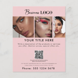 Business Promotional Beauty Hair Nail Makeup Salon Flyer