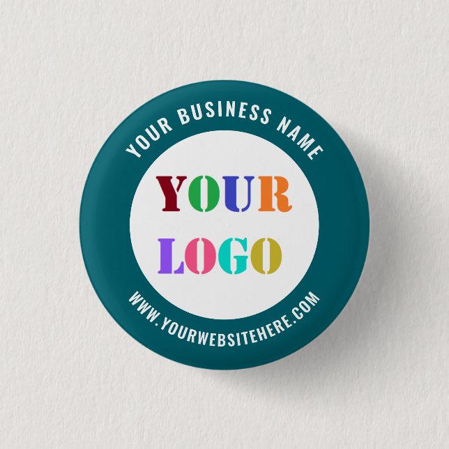 Business Promotional Button Your Logo Name Website (Front)